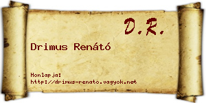 Drimus Renátó névjegykártya