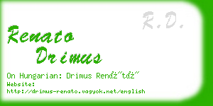 renato drimus business card